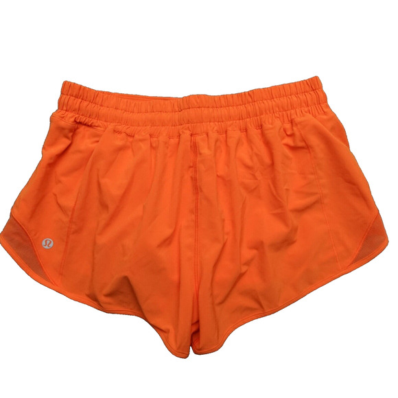 New Lululemon Size 12 Hotty Hot Low Rise LR Lined Short 2.5" LITO Lit Orange - Picture 4 of 9